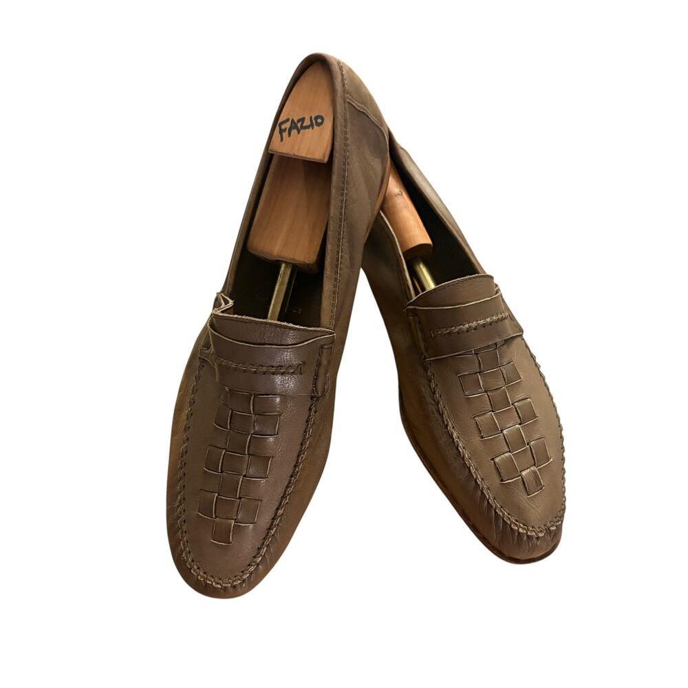 Vintage Oleg Cassini Taupe Soft Leather Men’s Slip On Loafer sz 11